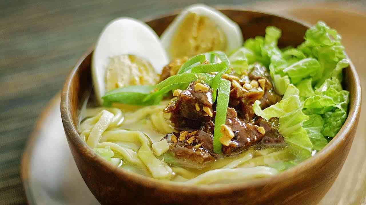 Authentic Filipino Beef Mami (Noodle Soup) - Beef